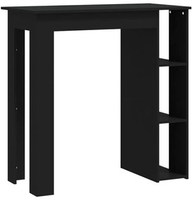 Mesa de Bar Turpe com 3 Prateleiras de 102 cm - Preto - Design Moderno