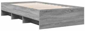 Estrutura cama 75x190 cm derivados de madeira cinzento sonoma