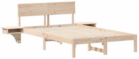 Estrutura de cama com mesas de cabeceira Castanho 120 x 200 cm