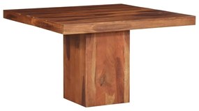 Mesa de jantar 120x120x77 cm madeira maciça de acácia