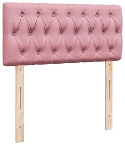 Cama com molas/colchão 90x190 cm veludo rosa