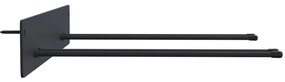 Suportes de parede p/ ferramentas de jardim 8 pcs aço preto