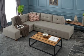 Sofá-Cama de Canto Manama – Creme – 280 x 85 x 206 cm