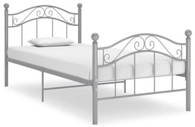 vidaXL Estrutura de cama 100x200 cm metal cinzento