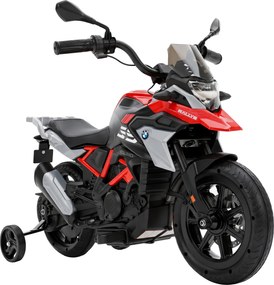 AIYAPLAY Mota Elétrica Infantil BMW G310 GS 12 V com 2 Rodas Auxiliares e Arranque Suave, 3-6 km/h, Vermelho | Aosom Portugal