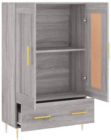 Armário alto derivados de madeira 69,5x31x115cm cinza sonoma