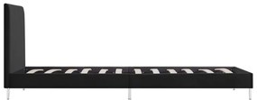 Estrutura de cama 90x200 cm tecido preto