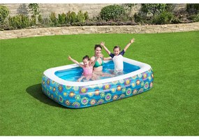 Piscina infantil insuflável 229x152x56 cm azul