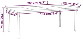 9 pcs conjunto de jantar para jardim preto