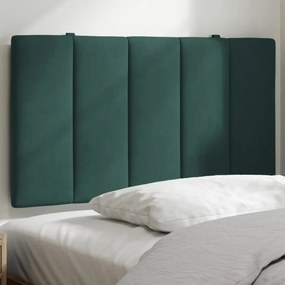 vidaXL Almofadão de cabeceira 80 cm veludo verde-escuro