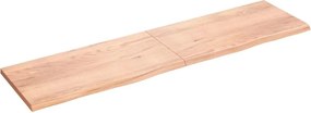 vidaXL Tampo de mesa 200x50x(2-4) cm carvalho tratado castanho-claro