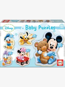Lote de 5 puzzles progressivos, de 3 a 5 peças, Disney® Mickey, da EDUCA azul claro liso com motivo