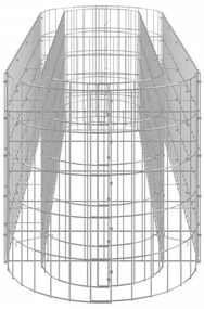 Canteiro elevado/cesto gabião 190x50x50 cm ferro galvanizado