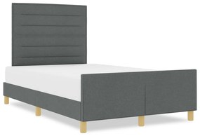 Cama vidaXL em Cinzento Escuro, 160x200 cm, Tecido