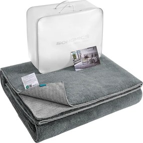 Tapete para sala de estar antiderrapante 200 x 290 cm cinzento