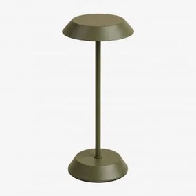Lâmpada De Mesa Led Sem Fios Em Ferro Oravella Verde Azeitona Intenso - Sklum