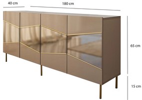Console Nice – Bronze Gold – 180 cm x 80 cm x 40 cm