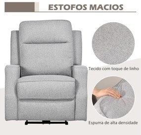 Poltrona Reclinável Elétrica com USB - Poltrona Relax 150° - 84x92x104