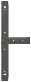 Pés para mesa de centro em forma de T, 2 peças, antracite, 70x25x(30-3