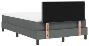 Cama Box com Colchão Cinza Escuro 120x200 cm Tecido