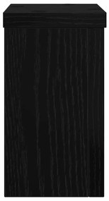 Suportes para Plantas 2 pcs Carvalho Preto 10x10x18 cm Madeira Revesti