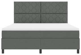 Cama Box com Colchão e LED - Cinza Escuro, 180 x 200 cm