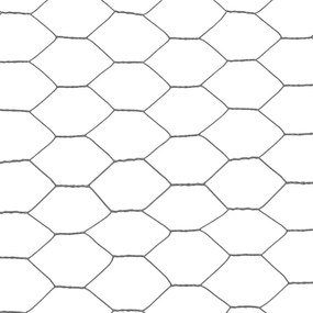 Cerca arame galinheiro 25x1,2m aço c/ revestimento PVC cinzento