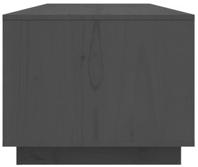 Mesa de centro 110x50x40 cm madeira de pinho maciça cinzento