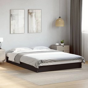 vidaXL Estrutura de cama 120x200 cm derivados de madeira preto