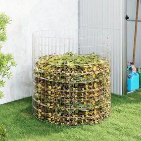 Compostor de jardim Ø100x100 cm aço galvanizado