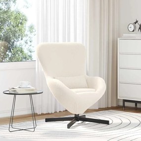 Cadeira Suspensa vidaXL Creme em Tecido de Lã Curly