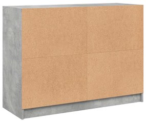 Aparador 102x37x75,5 cm derivados de madeira cinzento cimento