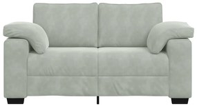 Sofá-luvas 120 cm veludo cinzento-claro
