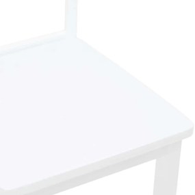 Cadeiras de jantar 2 pcs madeira de seringueira maciça branco
