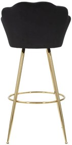 BANCO DE BAR VIENNA 55X53X110 CM PRETO E DOURADO