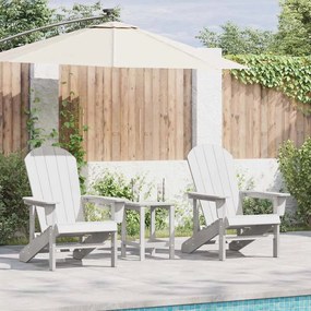 Cadeiras Adirondack vidaXL 2 pcs Brancas 74x82x90 cm HDPE