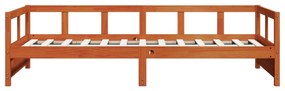 Sofá-cama sem colchão 90x200 cm pinho maciço castanho-mel