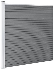 Painel de vedação para jardim 699x186 cm WPC cinzento
