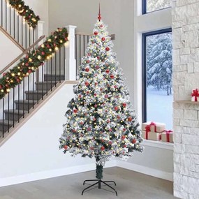 vidaXL Árvore de Natal com 300 LEDs com suporte Verde 300 cm PVC