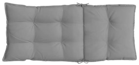 Almofadões p/ cadeira encosto alto 4 pcs tecido oxford cinzento