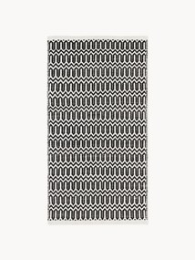 Tapete artesanal para interior e exterior com padrão geométrico Rune