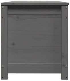 Caixa de arrumação 80x40x45,5 cm madeira de pinho maciça cinza