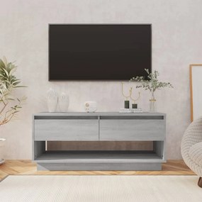 Móvel de TV 102x41x44 cm derivados de madeira cinzento sonoma