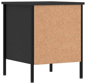 Mesas de cabeceira 2pcs 40x42x50 cm derivados de madeira preto