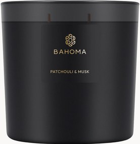 Vela perfumada com três pavios Patchouli & Musk (patchouli, almíscar, flor de laranjeira, madeira de cedro)