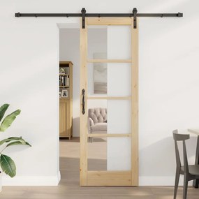 vidaXL Porta Deslizante ORKDAL Natural 73,5 x 211 cm