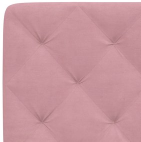 Almofadão de cabeceira 100 cm veludo rosa