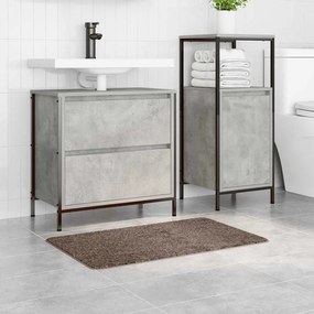 Tapete de Banho Retangular Castanho 50x80 cm Polipropileno Antiderrapa