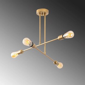 Candeeiro de Teto Camel 7 – Dourado – Diâmetro 70 cm x Altura 40 cm