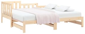 Estrutura sofá-cama de puxar 2x(90x190) cm pinho maciço